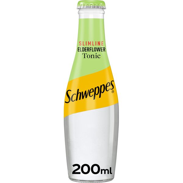 Schweppes Slimline Elderflower Tonic, NRB, 200 ml x 24